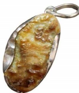 RAM RATAN KENDRA Ram Ratan Kendra Original Shukra mani Stone with Lab Certificate(6-7 Gram) Silver Stone Pendant