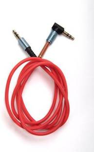 Gabbar AUX Cable 0.3 m 3.5mm Male to M Aux Cable Cord L-Shaped Right Angle Car Audio Headphone Jack Red