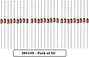 Republic 1N4148 Switching Diode Standard 75V 150mA Through Hole DO-35 (Pack of 50) Electronic Components Electronic Hobby Kit
