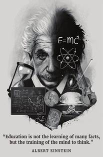 surmul 45.72 cm Albert Einstein Inspirational Quotes Poster for Room Wall Sticker School College Office Home Study Room Removable Sticker