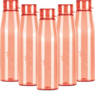 MILTON Ripple 1000 Pet Bottle, 946 ml, Set of 5, Red 946 ml Bottle