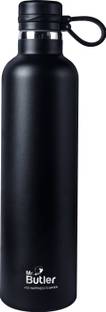 Mr. Butler थर्मोस्टील बॉटल 1000ml एबोनी, वैक्यूम इंसुलेटेड, कोल्ड / हॉट - ब्लैक 1000 ml फ्लास्क