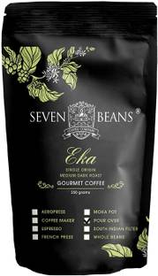 Seven Beans Coffee Company Eka Medium-Dark Roast Single Origin (Pour Over Grind) Gourmet Indian Filter Coffee