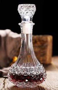 DULARIYA European Long Champ Crystal Clear 1 Pcs Glass Decanter Set Glass Wine Glass