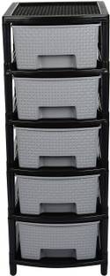 Randal Utensil Kitchen Rack Plastic Free Standing 5 Layer MultiPurpose Modular Drawer Storage Organizer for Home & Kitchen