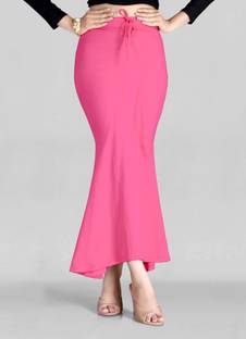 DRESQUE STORE Flared Saree Shapewear Baby Pink (M) Lycra Blend Petticoat