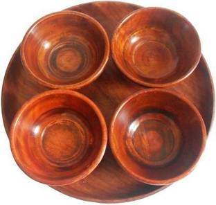 Voody Round Plate Bowl, Tray Serving Set
