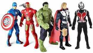 AGAS Pack of 5 Super hero action Figure 7" Tall
