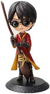 Daiyamondo HARY (Red) With Wand Quidditch Style HARRY POTER Boy (16 cm) in Box - Stylish Trendy Action Figure Hero Princess Character Toy Doll Collectible for Kids Children Gift (HARY POTER Quidditch Style)