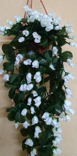 well art gallery Well Art Gallery Artificial Rose Flower Hanging for Home Office Wedding Temple Special Occasion Decoration (Size:-60*20*10) (White) White Rose Artificial Flower