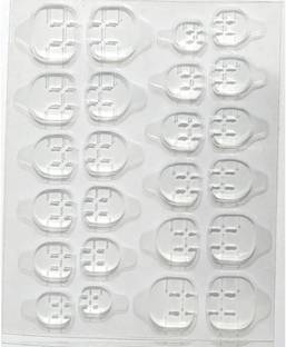 Ray Innovations 2 Adhesive Sheets containing 24 Nail sticker in Each Sheet. Transparent