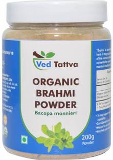 Ved Tattva Organic Brahmi Powder, Bacopa Monnieri For Hair Growth & Memory Support, 200 Gms