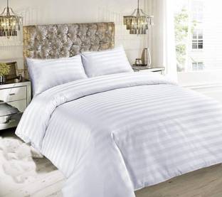 Dokarn 180 TC Cotton Double Striped Flat Bedsheet