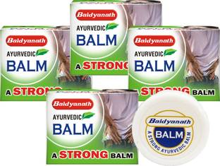 Baidyanath Ayurvedic Balm- A Strong Balm | Enriched with benefits of Pudina, Neelgiri, Gultheria Oils and 6 Other Herbs | Pack of 5 Balm