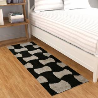 MY HOME Black Polyester Runner