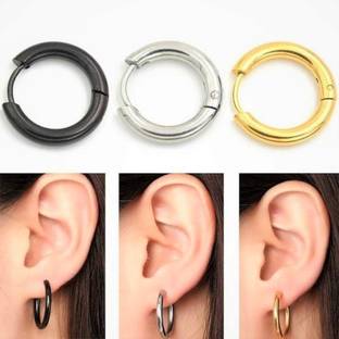 ANORI Mens Women girls boys Valentine Multi Hoop Bali earrings combo stylish design Steel, Stainless Steel, Brass, Copper Hoop Earring, Stud Earring, Earring Set, Plug Earring, Drops & Danglers