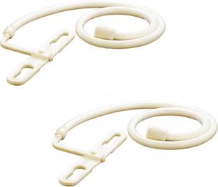 RUHE PTMT Toilet Bidet Or Jet Hands-Free Spray Flat Nozzle, 1 Meter Heavy PVC Hose (Set of 2) Flush Valve Faucet