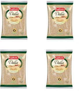 Rajdhani PREMIUM QUALITY BROKEN WHEAT DALIYA 500 GRAMS PACK OF 4 Broken Wheat