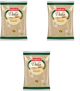Rajdhani PREMIUM QUALITY BROKEN WHEAT DALIYA 500 GRAMS PACK OF 3 Broken Wheat