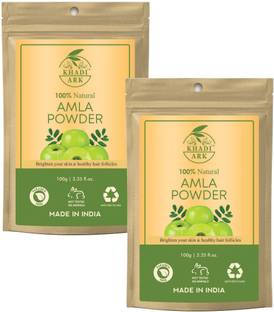 खादी अर्की 100% Natural Amla Powder (Edible) (Pack of 2, 100 GM Each)
