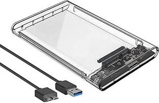 स्पिनकार्ट SATA to USB 3.0 External Hard Drive Enclosure HDD/SSD, Transparent Hard Disk Box 2.5 inch हार्ड ड्राइव इनक्लोज़र