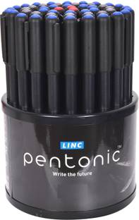 Pentonic 0.7 mm Ball Pen Tumbler Set | Black Matte Finish Body, Smudge Free Writing Ball Pen