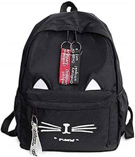 Move Forward Woman And Girls School College Cat Face Bag 10 L Laptop Backpack