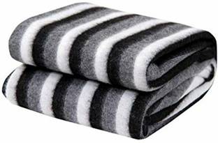 Goyal's Striped Single Fleece Blanket for  AC Room
