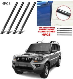 PRTEK 4pcs Car Accessories Bumper Corner Guard Cover Anti Scratch Protector Sticker Universal Car Front Rear Corner Bumper Guard Protector Compatible With Mahindra Scorpio Car Beading Roll For Window, Bumper
