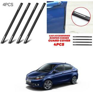 PRTEK 4pcs Car Accessories Bumper Corner Guard Cover Anti Scratch Protector Sticker Universal Car Front Rear Corner Bumper Guard Protector Compatible With Tata Tigor Car Beading Roll For Window, Bumper