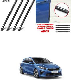 PRTEK 4pcs Car Accessories Bumper Corner Guard Cover Anti Scratch Protector Sticker Universal Car Front Rear Corner Bumper Guard Protector Compatible With Kia Ceed Car Beading Roll For Window, Bumper