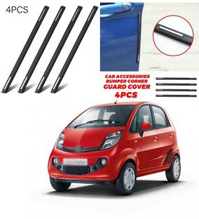 PRTEK 4pcs Car Accessories Bumper Corner Guard Cover Anti Scratch Protector Sticker Universal Car Front Rear Corner Bumper Guard Protector Compatible With Tata Nano Twist Car Beading Roll For Window, Bumper