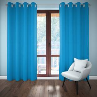 HOMEFLY 195 cm (6 ft) Door Cotton Curtain (Pack Of 2)