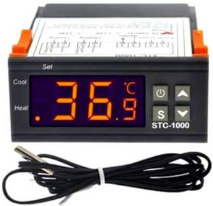 TechSupreme Cheap & Best STC 1000 Digital Temperature Controller LED Temp Control Thermostat 110V Heating Cooling Relay NTC Sensor Incubator Multipurpose Controller Temperature Sensor and Controller Electronic Hobby Kit