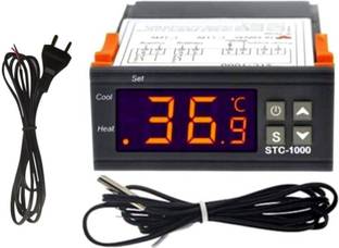 CyberSupreme STC-1000 Digital Temperature Controller 2 Pin AC Power Cord (Cable) 2 mtrs Temperature Sensor and Controller Electronic Hobby Kit