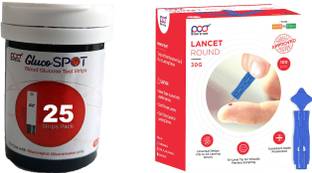 point of care 25 TEST STRIPS Glucometer Lancets