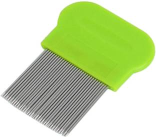 AlexVyan Super Fine Metal Teeth| Stainless Steel| Plastic Handle | Magnifier Lens | Head Lice| Nit & Egg| Easy to Use| Reusable Comb for School Kids & Women
