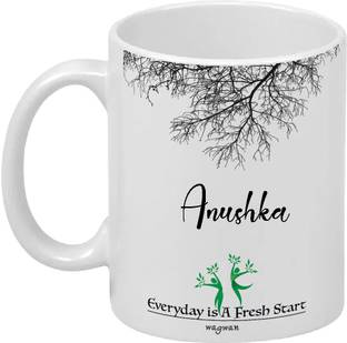 Wagwanfly Anushka Printed Gift For Brother Sister Girlfriend Boyfriend Husband Wife On Special Birthday MF-83 Ceramic Coffee Mug