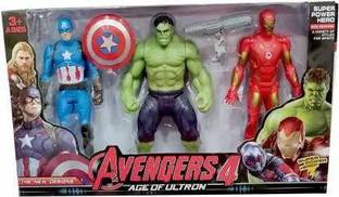Toykit Super Hero Team Avengers Age Of Ultron Set of 3 (Multicolor) (Multicolor)