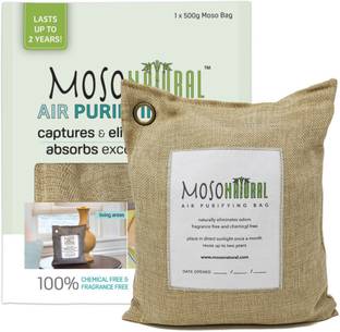 Moso Natural An Unscented-Chemical-free Odor Eliminator Blocks Air Purifying Bag 500g
