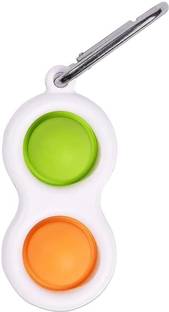 Chigy Wooh Simple Dimple Fidget Toy Key Chain Pop It Push Bubble Sensory Fidget Toys Key Ring For Cars And Bikes Key Chain
