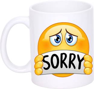 COFFEE MUG Sorry Emoji mug Ceramic Coffee Mug