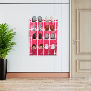 Flipkart Perfect Homes Studio Over Door Hanging in 16 Pockets Plastic Collapsible Shoe Stand