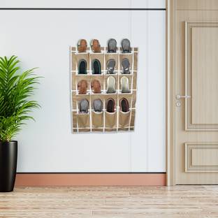 Flipkart Perfect Homes Studio Over Door Hanging in 16 Pockets Plastic Collapsible Shoe Stand