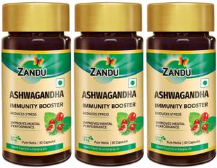 ZANDU Ashwagandha IMMUNITY BOOSTER 60 Caps (Pack of 3)