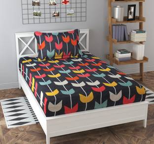 Apala Polycotton Single Flat 240 TC Printed Bedsheet
