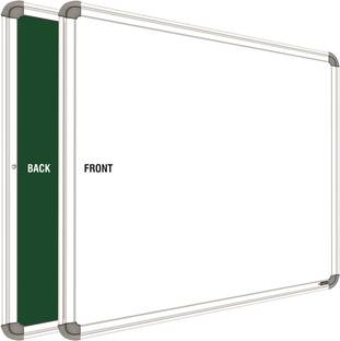 SRIRATNA 2X3 feet Whiteboard, One Side White Marker board and Reverse Side Green Chalk Board Surface Whiteboard White, Green board