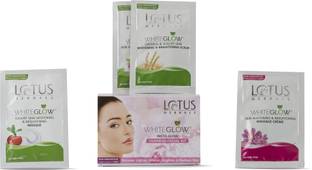 LOTUS Herbals WhiteGlow Insta Glow Fairness Facial Kit ( Pack of 4 )