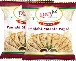 DNV Punjabi Tasty Spicy Urad Masala Papad , 200gm Pack of 2 Masala Papad (Pack of 2)