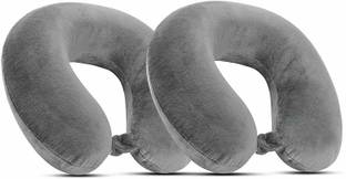AUCTIMO Micro Fiber U-Shaped Soft Travelling Pillow Set of 2 Neck Pillow Neck Pillow Neck Pillow